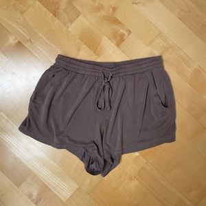 Aerie Taupe Soft Drawstring Shorts